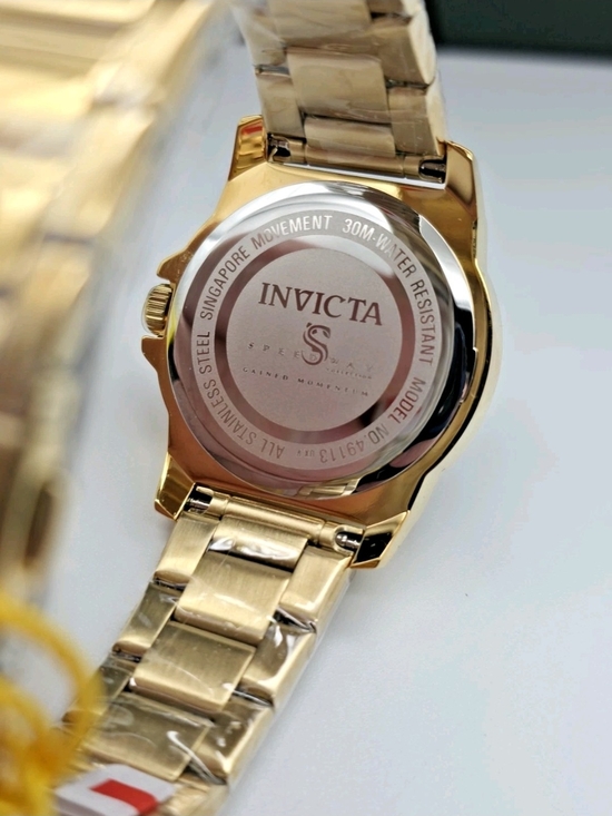 Invicta Gold Tone Women\'s Bracelet Watch with Crystal Accents
